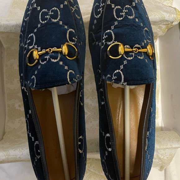 Mens Gucci Jordaan Gg Velvet Loafer 